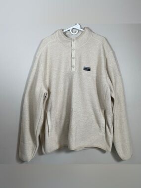Eddie Bauer Men's Fleece Sweater Classic Fit Long Sleeve Knit T Snap Size XXL